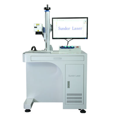 Floor Stand Carbon Steel Laser Marking Equipment With PC , Fiber Laser Printer