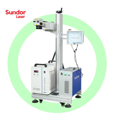 High speed Industrial fly online UV laser engraving machine printer date logo